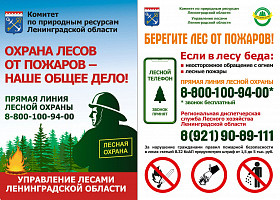 С 26 апреля 2022 года на территории земель лесного фонда в Ленинградской области установлено начало пожароопасного сезона 